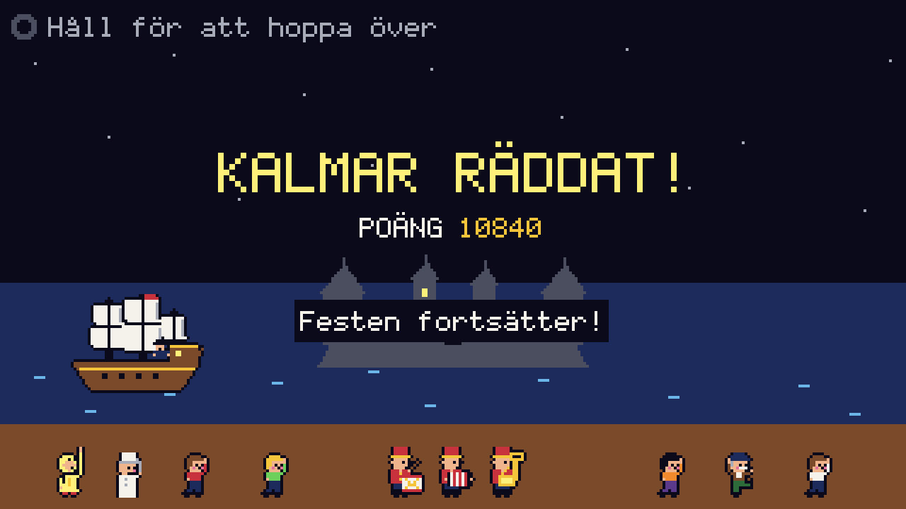 Segern: KALMAR RÄDDAT! och 10840 poäng över slottet i natt, medan Kalmar Nyckel och Kalmarborna firar